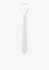 1989 Studio White Striped Tie