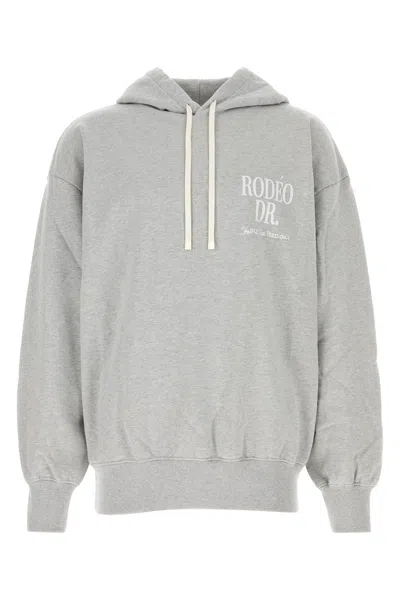 1989 Studio Logo-embroidered Cotton Hoodie In Gray