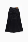 1989 Studio Flared Maxi Denim Skirt In Black