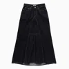 1989 Studio Flared Maxi Denim Skirt In Blue
