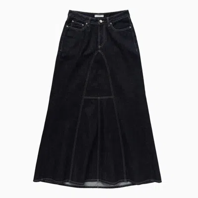 1989 STUDIO 1989 STUDIO  LONG DENIM SKIRT DARK BLUE