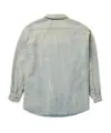 1989 Studio Denim Overshirt With Chest Pocket And Faded Wash In Multi