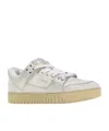 1989 Studio Lived-in Leather Skate Dirty Mid-top Sneakers In Black