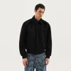 1989 Studio Wool Bomber With Embroidered Back And Pockets In Blue