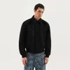 1989 Studio Wool Bomber With Embroidered Back And Pockets In Brown