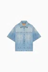 1989 Studio Logo-embossed Short-sleeve Denim Shirt In Multi