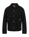 1989 Studio Solid Color Denim Jacket With Double Breast Pocket In Black
