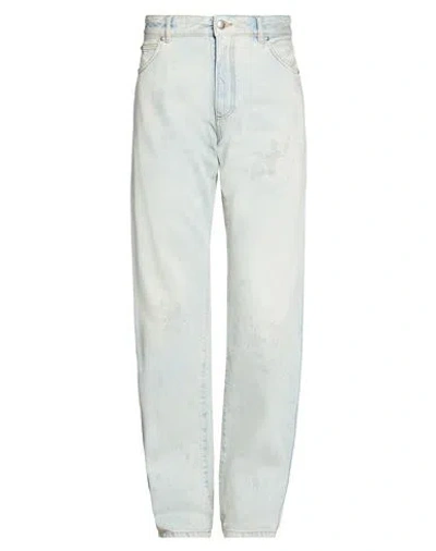 1989 Studio Man Jeans Blue Size 33 Cotton, Leather