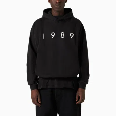 1989 Studio Men's 1989 Logo Black Cotton Hoodie