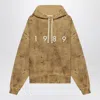 1989 Studio Brushed Cotton Hoodie With Embossed Logo In Neutral