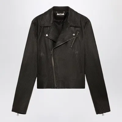 1989 Studio Men's Intreccio Leather Perfecto
