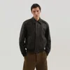 1989 Studio Leather Jacket With Collar And Textured Finish In Brown