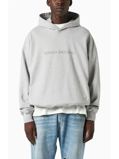1989 STUDIO MEN'S LEHMAN BROTHERS HOODIE OATMEAL GREY | SIZE XS | SS24.17CO