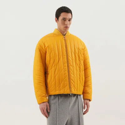 1989 Studio Quilted Down Jacket Long Sleeves In Yellow