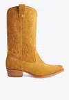 1989 Studio Mid-calf Cowboy Suede Boots In Brown