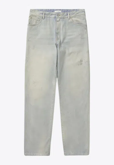 1989 Studio Montana Washed Denim Pants In Gray