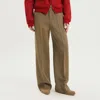 1989 Studio Straight Leg Wool Pants In Brown