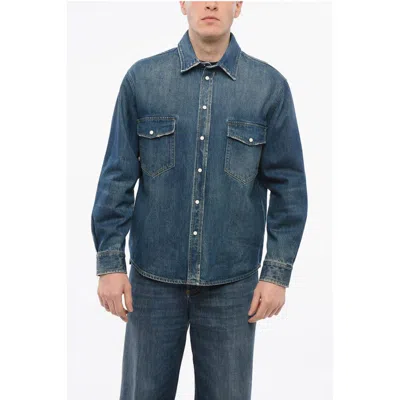 1989 Studio Camicia Ss2427 Wash2 In Blue