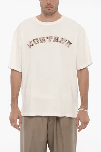 1989 Studio Oversize Fit Montana Crew-neck T-shirt With Contrasting Prin In White