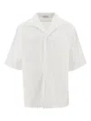 1989 Studio Wihite Striped Bowling Shirt In White