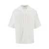 1989 Studio Wihite Striped Bowling Shirt In White