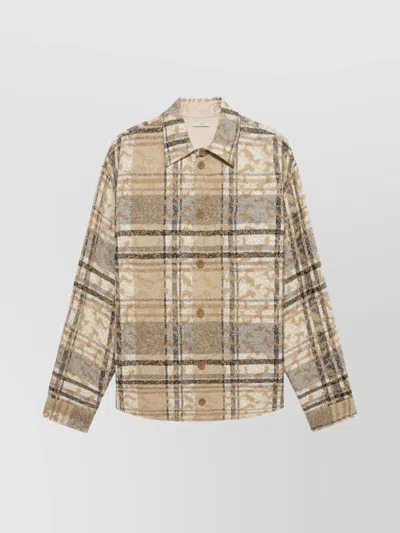 1989 Studio Plaid Jacquard Overshirt Back Embroidery In Multi