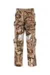 1989 Studio Beige Camouflage Cargo Trousers In Brown
