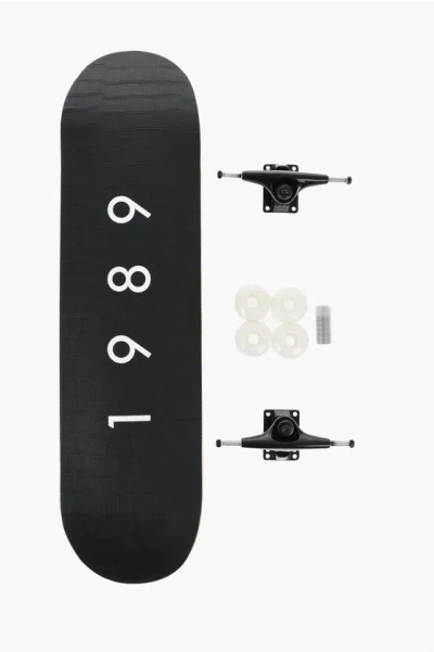 1989 Studio Printed Logo And Leather Details Skateboard