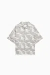 1989 Studio Printed Short Sleeve Shirt In Gray
