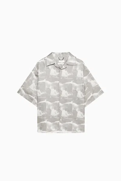 1989 Studio Printed Short Sleeve Shirt In Gray
