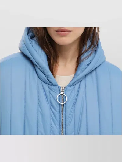 1989 Studio Quilted Down Jacket With Hood And Pockets In Blue