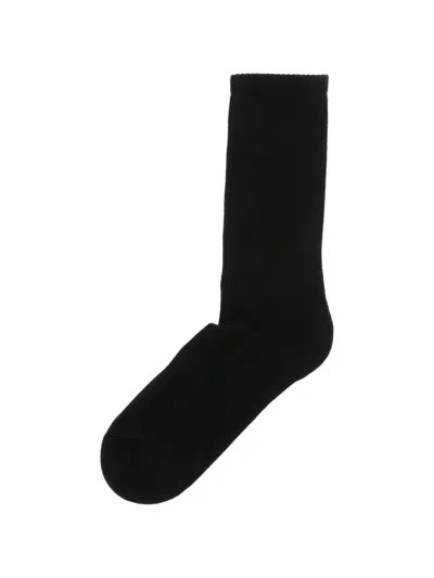 1989 Studio Ribbed Logo-print Socks In Black