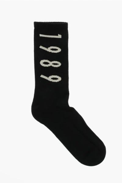 1989 STUDIO Ribbed Socks with Contrasting Logo