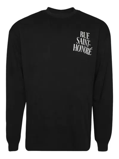 1989 Studio Rue Saint-honoré Long-sleeve Sweatshirt In Black