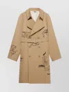 1989 Studio Embroidered Trench Scribble In Brown