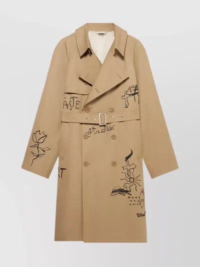 1989 STUDIO SCRIBBLE EMBROIDERED TRENCH COAT