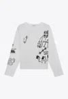 1989 Studio Scribble Knitted Sweater In White