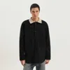 1989 Studio Wool Shirt Jacket With Contrast Collar In Black