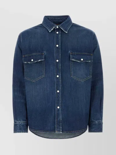 1989 Studio Shirt With Chest Pockets And Embroidered Detail In Blue