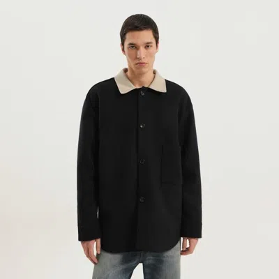 1989 Studio Shirt-jacket In Blue Wool In Black