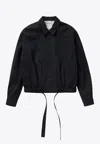 1989 Studio Dark Blue Short Trench Jacket In Black