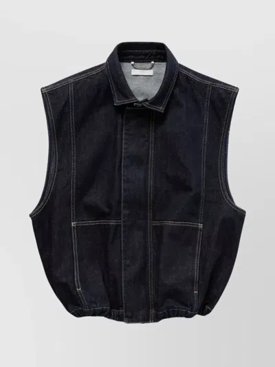 1989 STUDIO SLEEVELESS DENIM VEST ELASTIC HEM