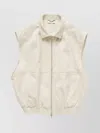 1989 Studio Gabardine Zip Up Vest In Neutral