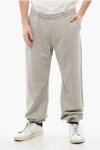 1989 Studio Solid Color Brushed Cotton Joggers With Embossed Logo