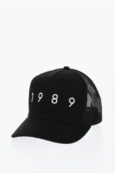 1989 Studio Solid Color Mesh Cap In Black