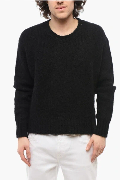 1989 Studio Solid Color Oversized Crewneck Sweater In Black