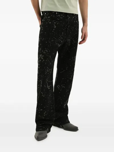 1989 Studio Pantaloni Rhodesian Spot In Denim Men In Black