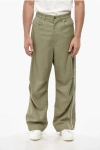 1989 Studio 5-pocket Wool Blend Pants With Contrasting Bands In Green