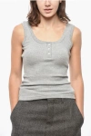 1989 Studio Stretch Fabric Waffle Tank Top In Gray