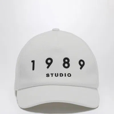 1989 Studio Striped Baseball Patch Cap In White